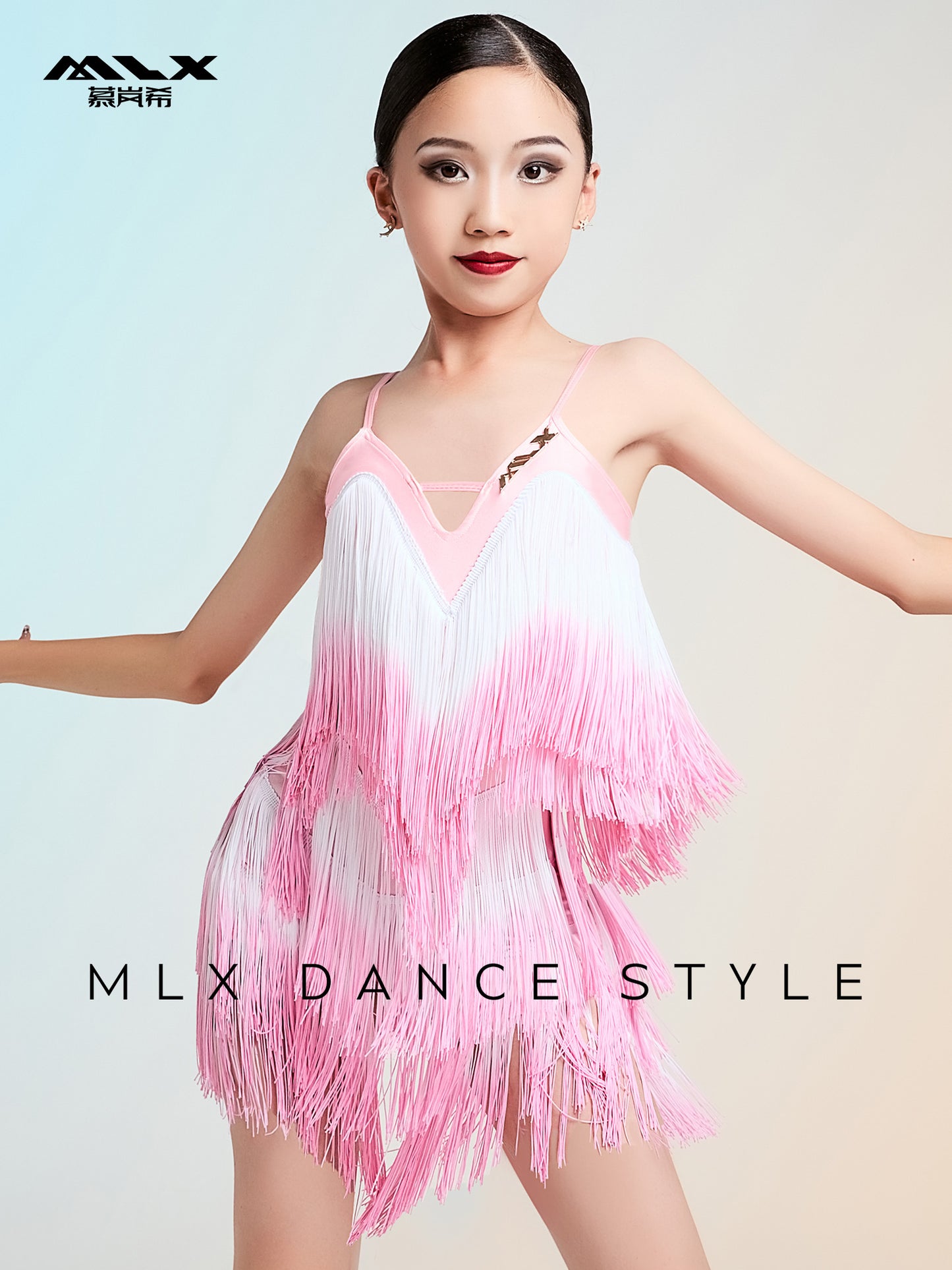 Gradient fringed skirt#501