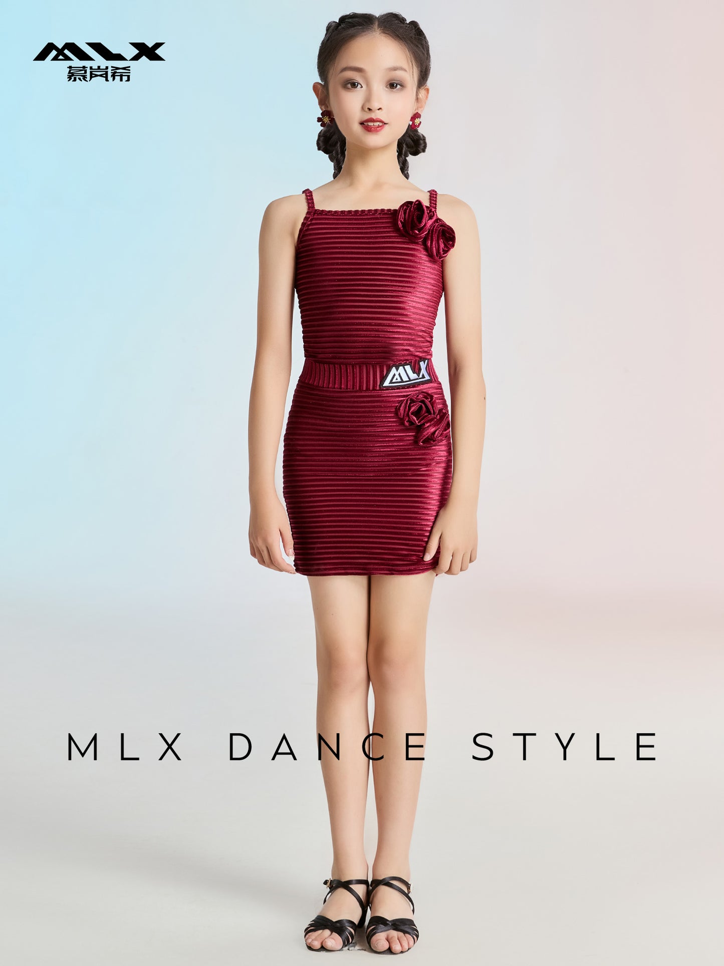 Striped velvet suit#8212+8399