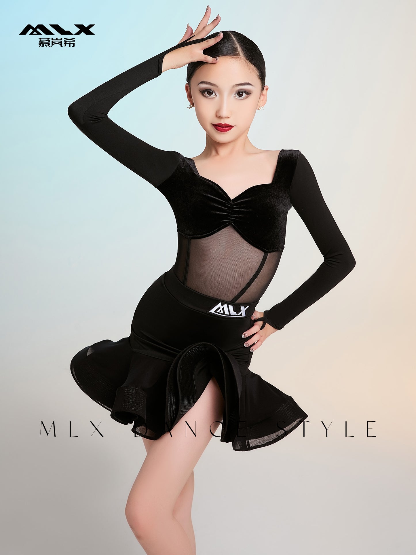 Velvet fishbone skirt suit#8184+8378