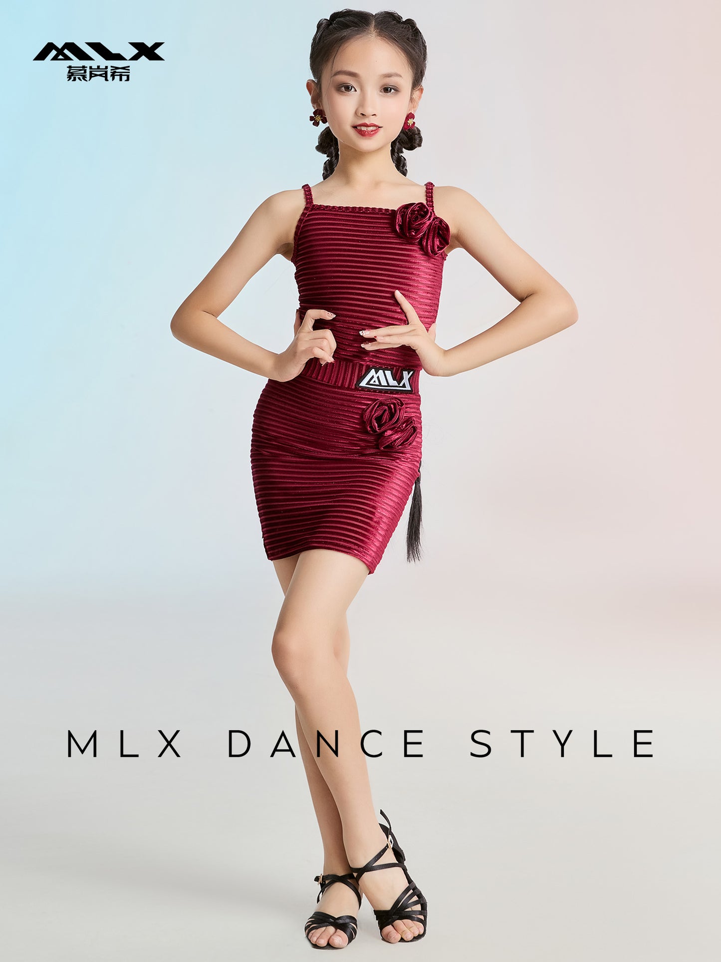 Striped velvet suit#8212+8399