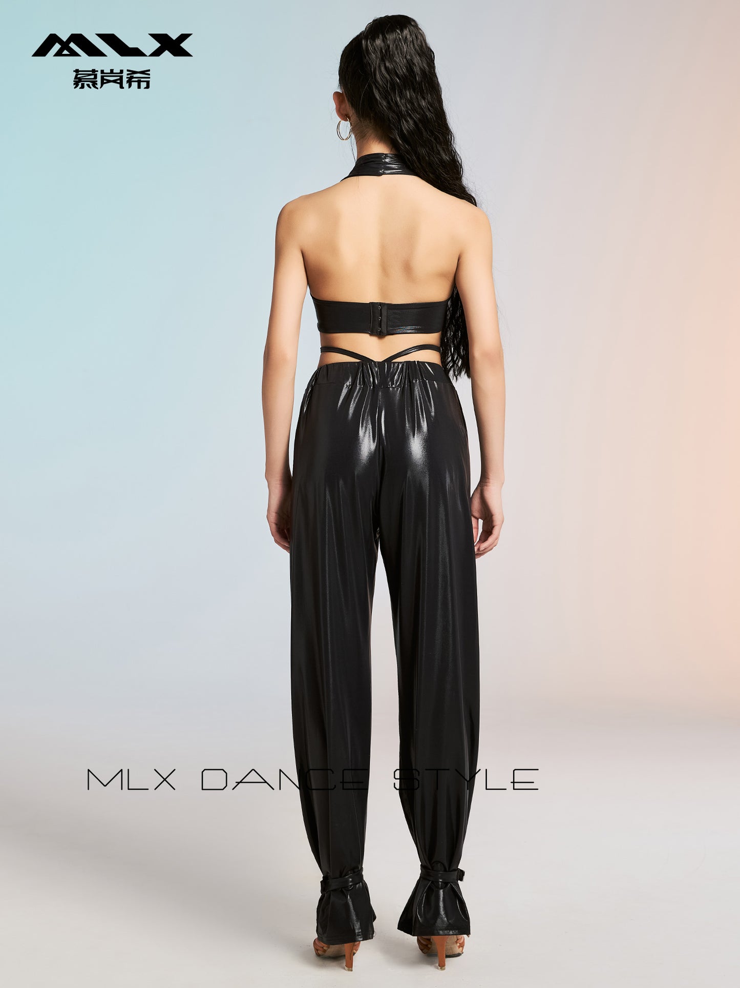 Leather pants suit#6285+6766