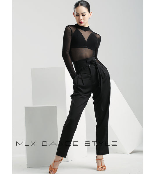 Black mesh top#6143