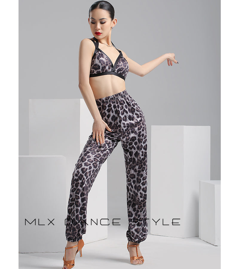 Leopard print pants#6735