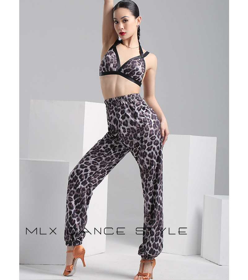 Leopard print pants#6735