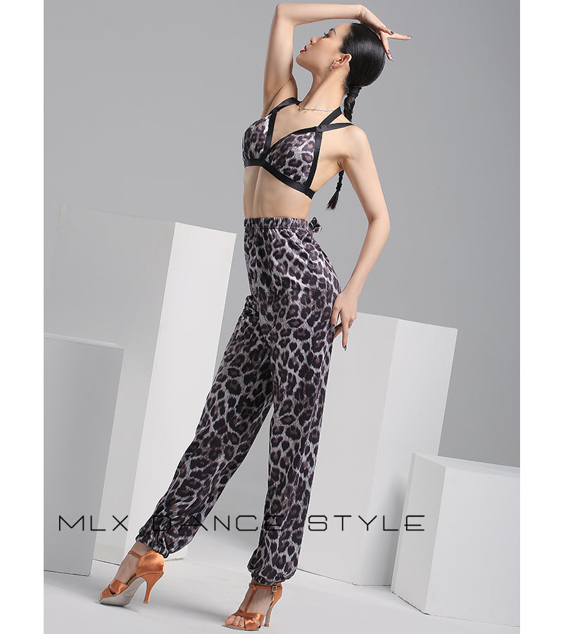 Leopard print pants#6735