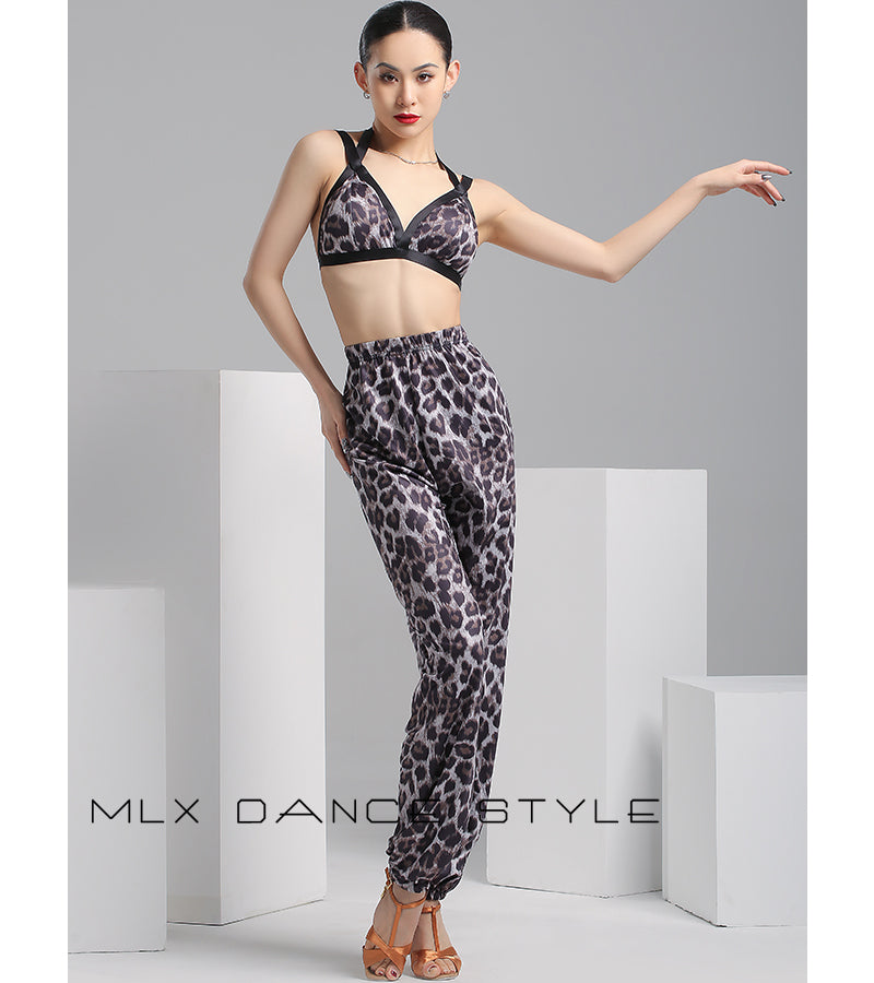 Leopard print pants#6735