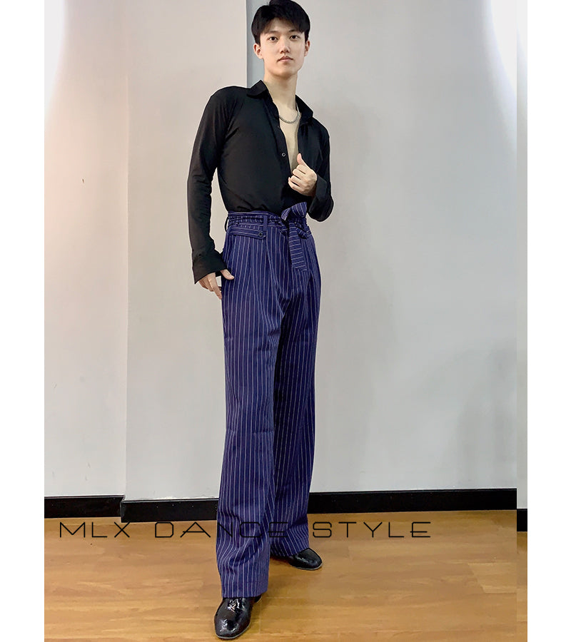 Stripe pants#7519